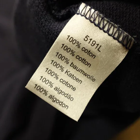 Lacoste Long-Sleeve Polo Shirt Men’s‎ Medium Navy Classic Cotton Croc Logo - Picture 10 of 11